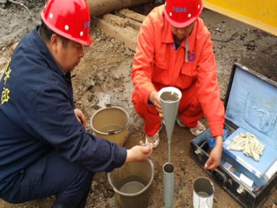 膨润土造浆率现场测验中